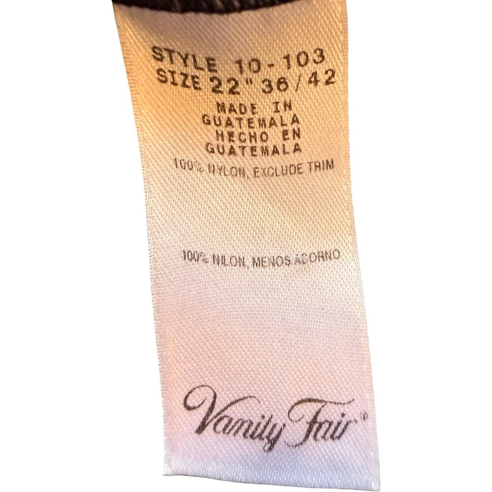 Vanity Fair Black Nylon Full Slip Lace Trim V-Neck Vintage 90s Size 36 - Picture 10 of 10
